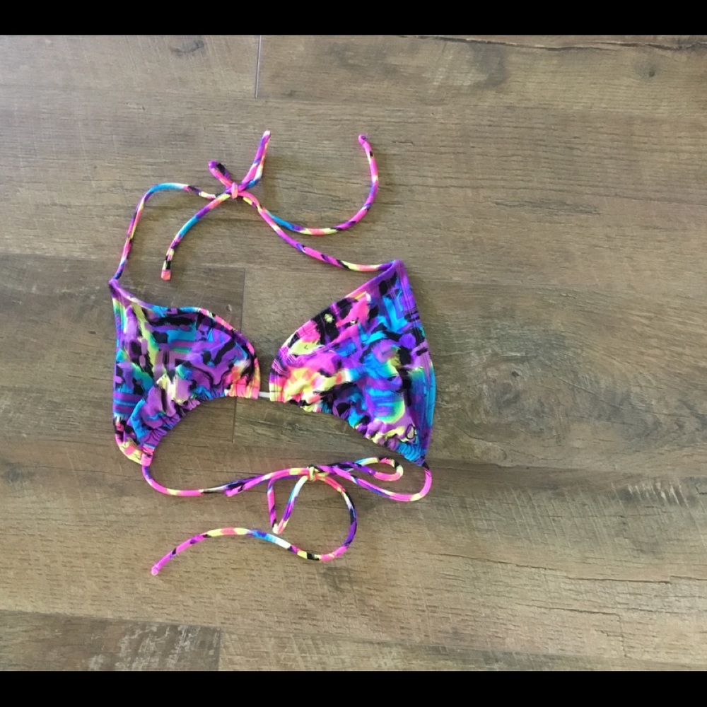 Large OP Multicolor Bikini Top